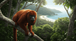 Macaco bugio ruivo (alouatta guariba)